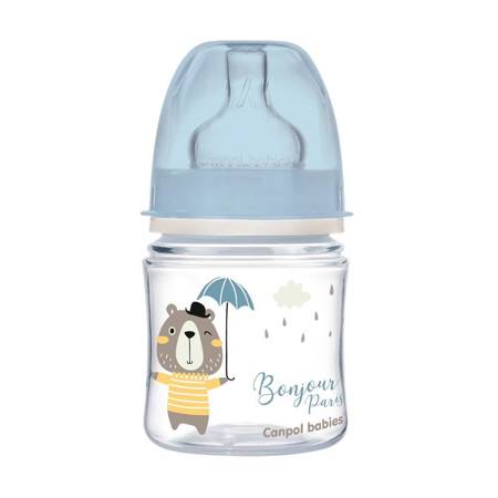 EasyStart butelka szeroka antykolkowa Bonjour Paris Niebieska 120ml