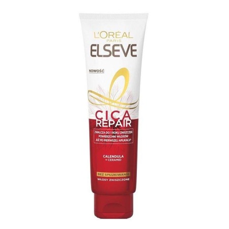 Elseve Cica Repair odżywka do włosów zniszczonych bez spłukiwania Calendula & Ceramid 150ml