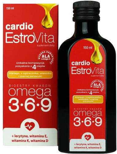 EstroVita Cardio Kwasy Omega 3-6-9 dla seniorów 150 ml