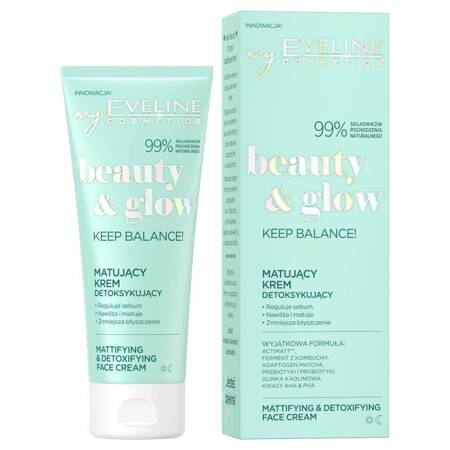 Eveline Beauty & Glow matujący krem detoksykujący 75ml