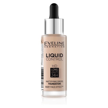 Eveline Liquid Control HD podkład do twarzy z dropperem 030 Sand Beige 32ml