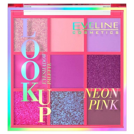 Eveline Look Up paleta 9 cieni do powiek Neon Pink 10.8g