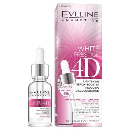 Eveline White Prestige 4D rozjaśniające serum-booster redukujące przebarwienia 18ml