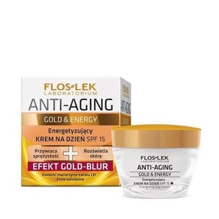 Floslek  Anti-Aging Gold & Energy energetyzujący krem na dzień  SPF15 50ml