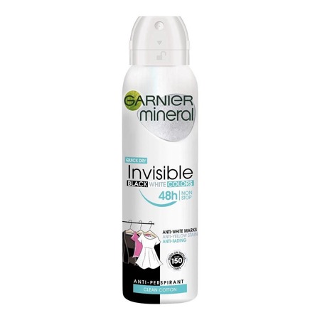 GARNIER Mineral Invisible 48h Clean Cotton Anti-Perspirant 150ml