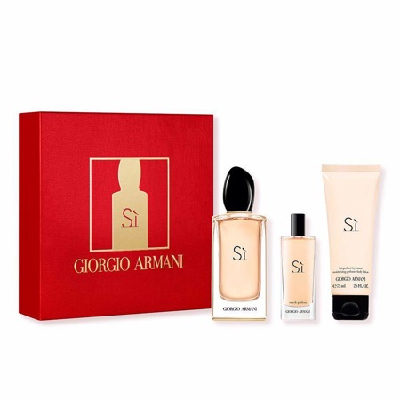 GIORGIO ARMANI Si EDP 100ml + EDP 15ml + BODY LOTION 75ml