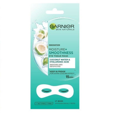 Garnier Moisture+ Smoothness Eye Tissue Mask maseczka pod oczy 1 para Woda Kokosowa 6g