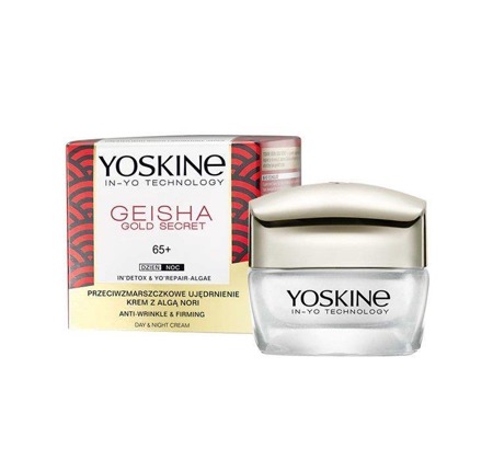 Geisha Gold Secret 65+ krem z algą nori przeciwzmarszczkowe ujędrnienie na dzień i na noc 50ml