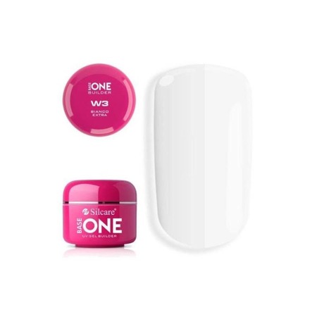 Gel Base One Bianco Extra W3 żel budujący do paznokci 15g