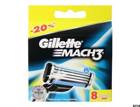 Gillette Mach 3 wymienne ostrza do maszynki do golenia 8 sztuk