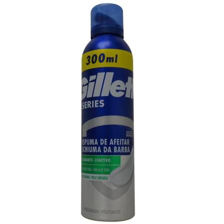 Gillette Series Sensitive łagodząca pianka do golenia z aloesem 300ml