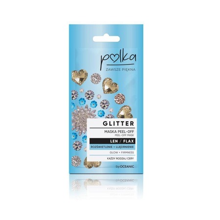 Glitter maska peel-off Rozświetlenie + Ujędrnienie Len 6ml