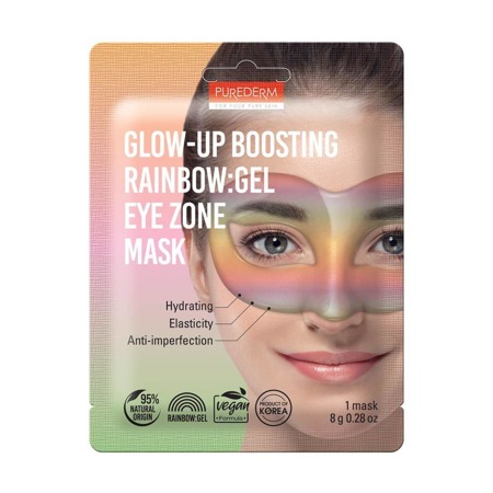 Glow-Up Boosting Rainbow wegańska hydrożelowa maska na oczy 8g