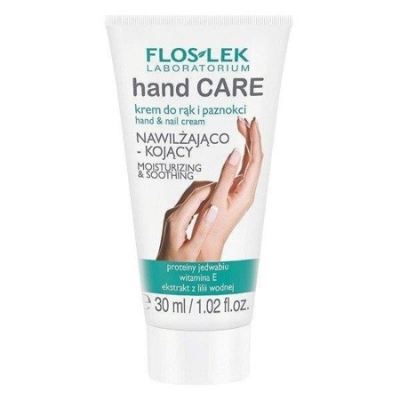 Hand Care krem do rąk i paznokci nawilżająco-kojący z proteinami jedwabiu i witaminą E 30ml