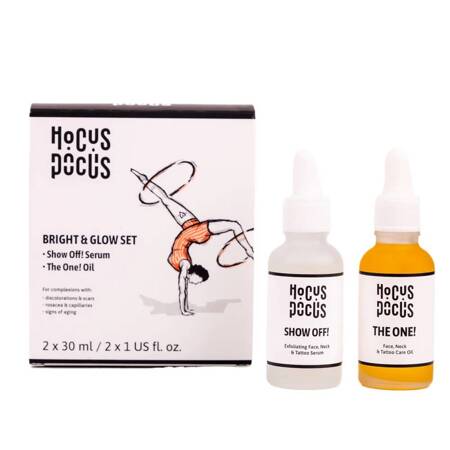 Hocus Pocus Bright & Glow zestaw mikrozłuszczające serum do twarzy 30ml + olejek pielęgnujący 30ml