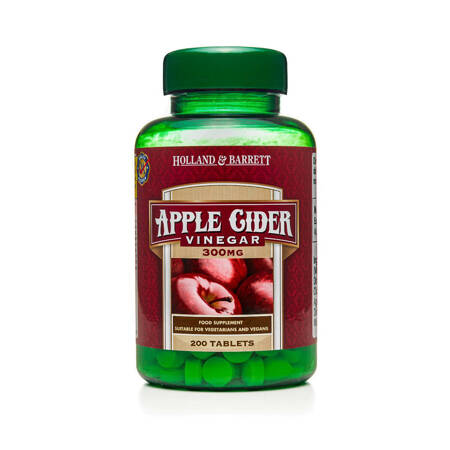 Holland &amp; Barrett Apple Cider Vinegar (Ocet Jabłkowy) 300 mg 200 tabletek