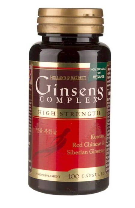 Holland &amp; Barrett Ginseng Complex (Kompleks Żeń-Szenia) 100 kapsułek