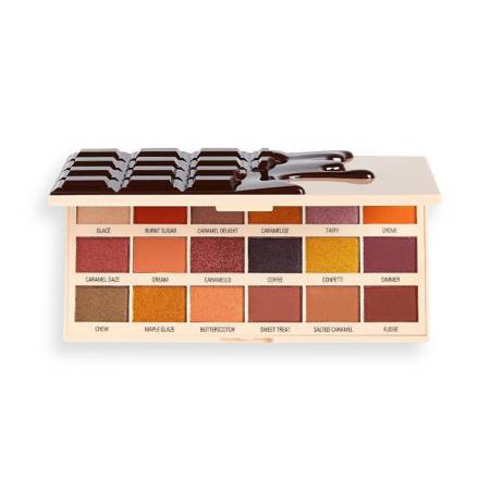 I Heart Revolution Chocolate Eyeshadow Palette paleta cieni do powiek Caramel Nudes 18g