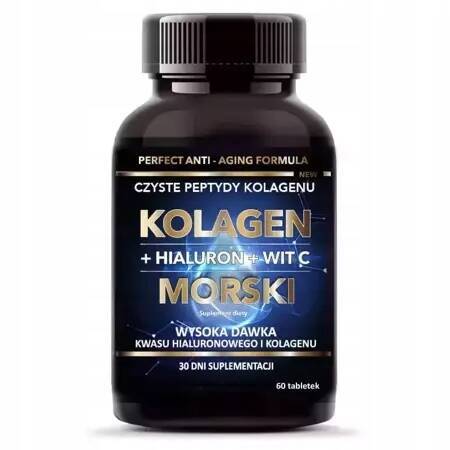 Intenson Kolagen morski + Witamina C + hialuron 60 tabletek