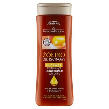 JOANNA Tradycyjna Receptura Nurturing Conditioner For Lightened & Dyed Hair Żółtko & Olej Rycynowy 300g