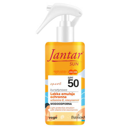 Jantar Sun Sport bursztynowa lekka emulsja ochronna SPF50 150ml