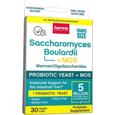 Jarrow Formulas Saccharomyces Boulardii + MOS bakterie probiotyczne 30 kapsułek