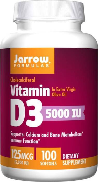 Jarrow Formulas Witamina D3 5000 IU 100 kapsułek