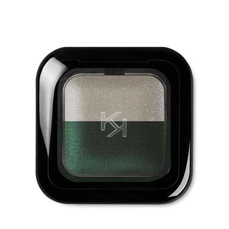 KIKO Milano Bright Duo Baked Eyeshadow 18 Pearly Steel - Satin Jungle Green 2.5g