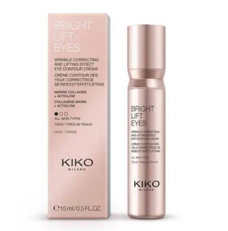 KIKO Milano Bright Lift Eyes liftingujący krem matujący pod oczy na dzień z Kolagenem Morskim 15ml