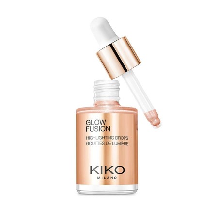 KIKO Milano Glow Fusion Highlighting Drops metaliczny rozświetlacz do twarzy w płynie 02 Sweet Dreams 10ml