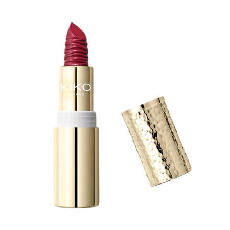 KIKO Milano Gold Reflections Gleam & Care Lipstick SPF30 kremowa odżywcza pomadka do ust 08 Seductive Cherry 3.5g