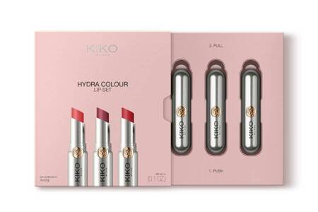 KIKO Milano Hydra Colour Lip Set zestaw 3 kolorowych balsamów do ust o działaniu nawilżającym