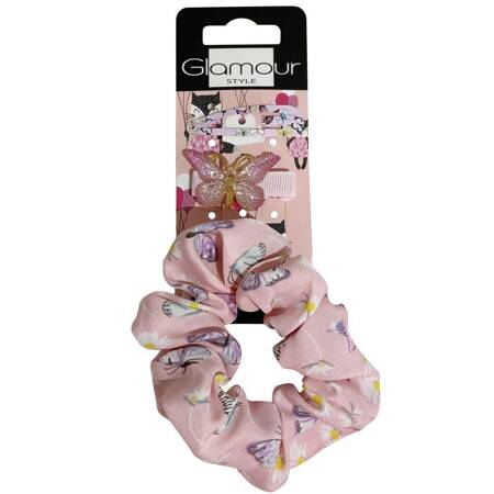 Kids Back to School zestaw scrunchie + spineczki butterfly