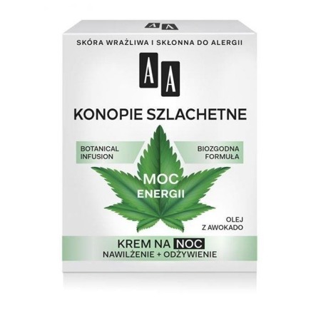 Konopie Szlachetne moc energii krem na noc 50ml