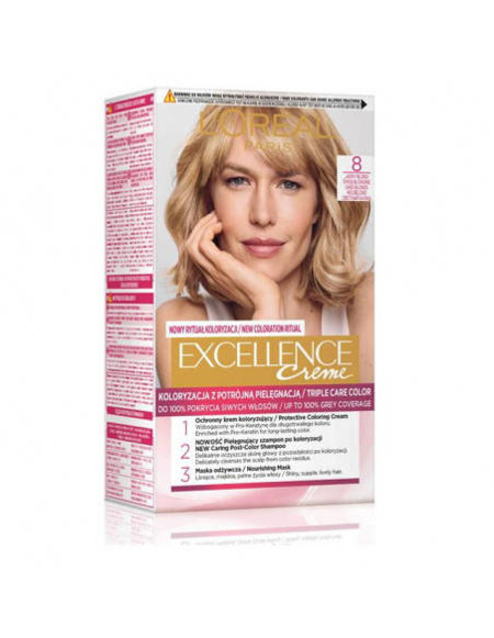 L'OREAL Excellence Creme farba do włosów 8.0 Jasny Blond