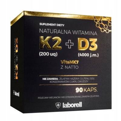 Laborell Witamina D3 4000 IU i K2 200 mcg 90 kapsułek