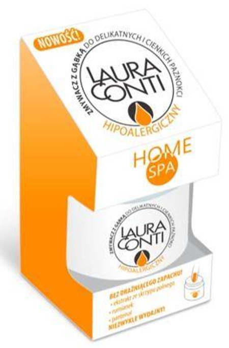 Laura Conti Home Spa zmywacz do paznokci z gąbką 50ml