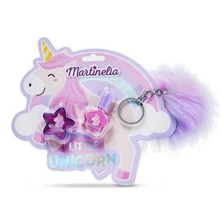 Little Unicorn Key Chain Set zestaw lakier do paznokci 4ml + błyszczyk do ust 6ml + breloczek