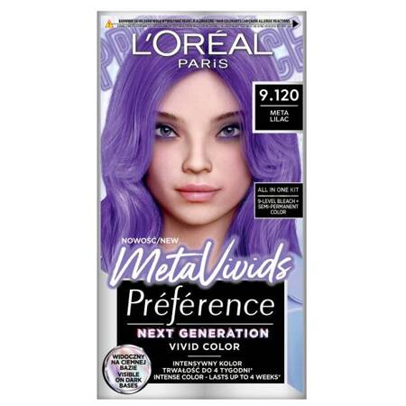 L'oreal Preference MetaVivids farba do włosów 9.120 Meta Lilac