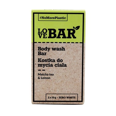 Love Bar Body Wash Bar kostka do mycia ciała Matcha & Limonka 2x30g