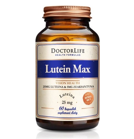 Lutein Max luteina 25mg + zeaksantyna 5mg suplement diety 60 kapsułek