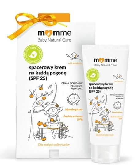 MOMME Baby Natural Care spacerowy krem na każdą pogodę dla dzieci SPF 25 50ml