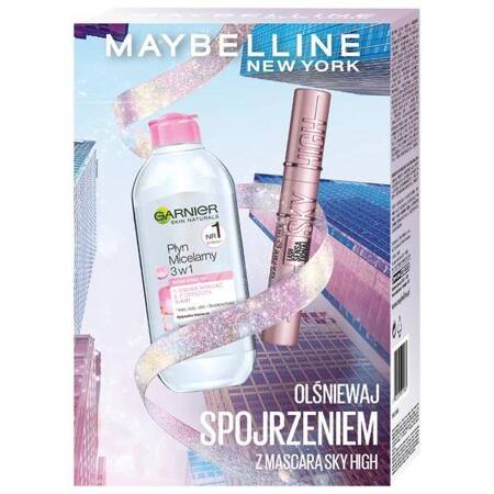 Maybelline Lash Sensational Sky High Black 7.2ml + Garnier płyn micelarny 3w1 400ml