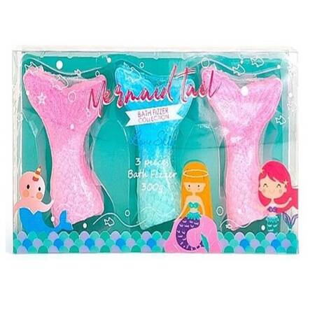 Mermaid Tail Bath Fizzer zestaw musujących bomb do kąpieli 3x100g