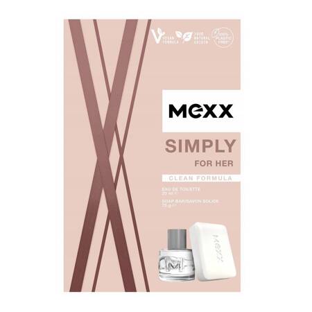 Mexx Simply For Her EDT 20ml + mydło w kostce 75g