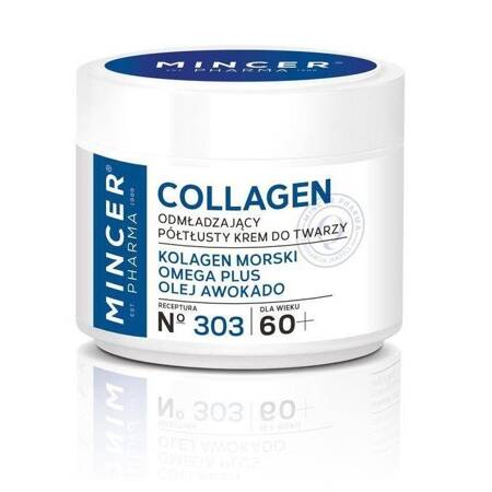 Mincer Collagen 60+ odmładzający półtłusty krem do twarzy No.303 50ml