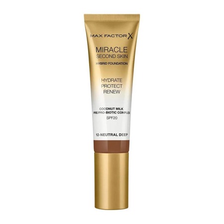 Miracle Second Skin Hybrid Foundation podkład nawilżający z filtrem 12 Neutral Deep 30ml