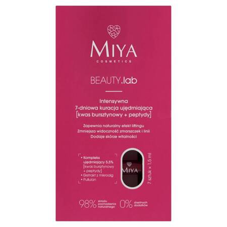 Miya BEAUTY.lab intensywna 7-dniowa kuracja ujędrniająca [kwas bursztynowy + peptydy] 7x1.5ml