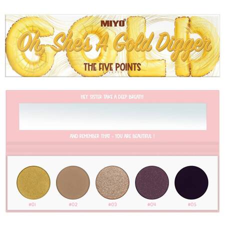 Miyo The Five Points Palette paleta cieni do powiek Oh She's A Gold Digger 6.5g