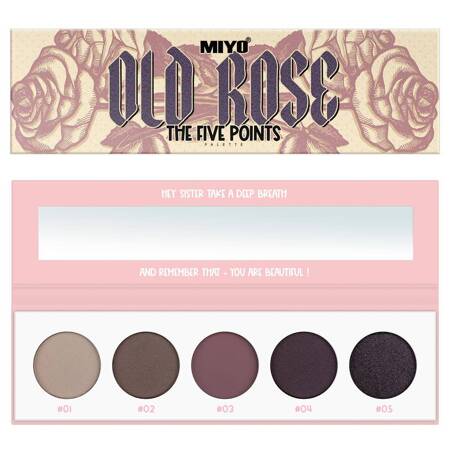 Miyo The Five Points Palette paleta cieni do powiek Old Rose 6.5g